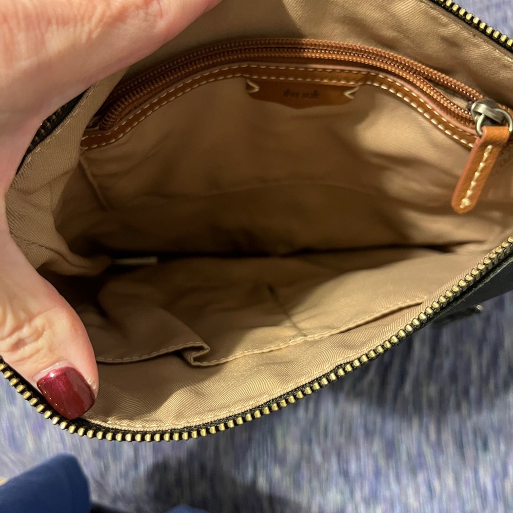 The Sak Sleek Black Leather Crossbody Bag - Picture 9 of 11